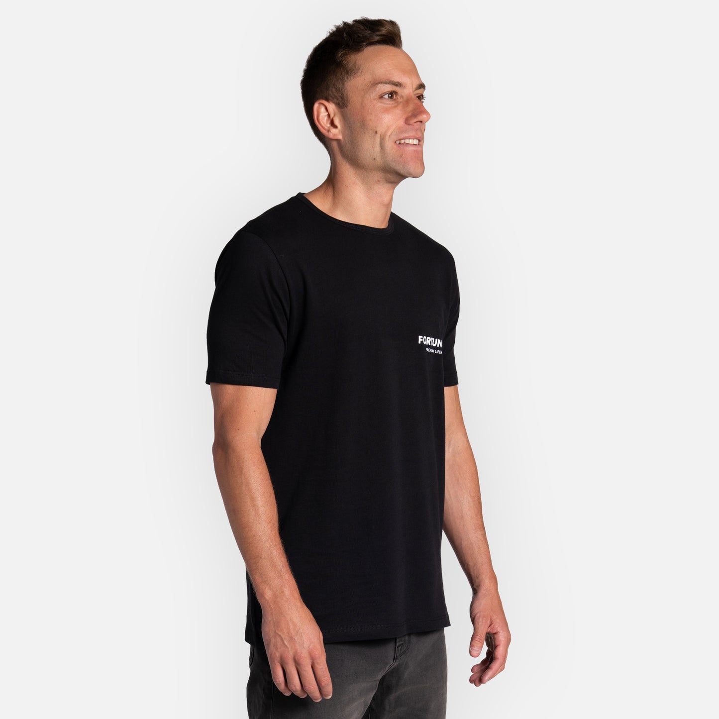 Brand Tee Classic Hem - Black