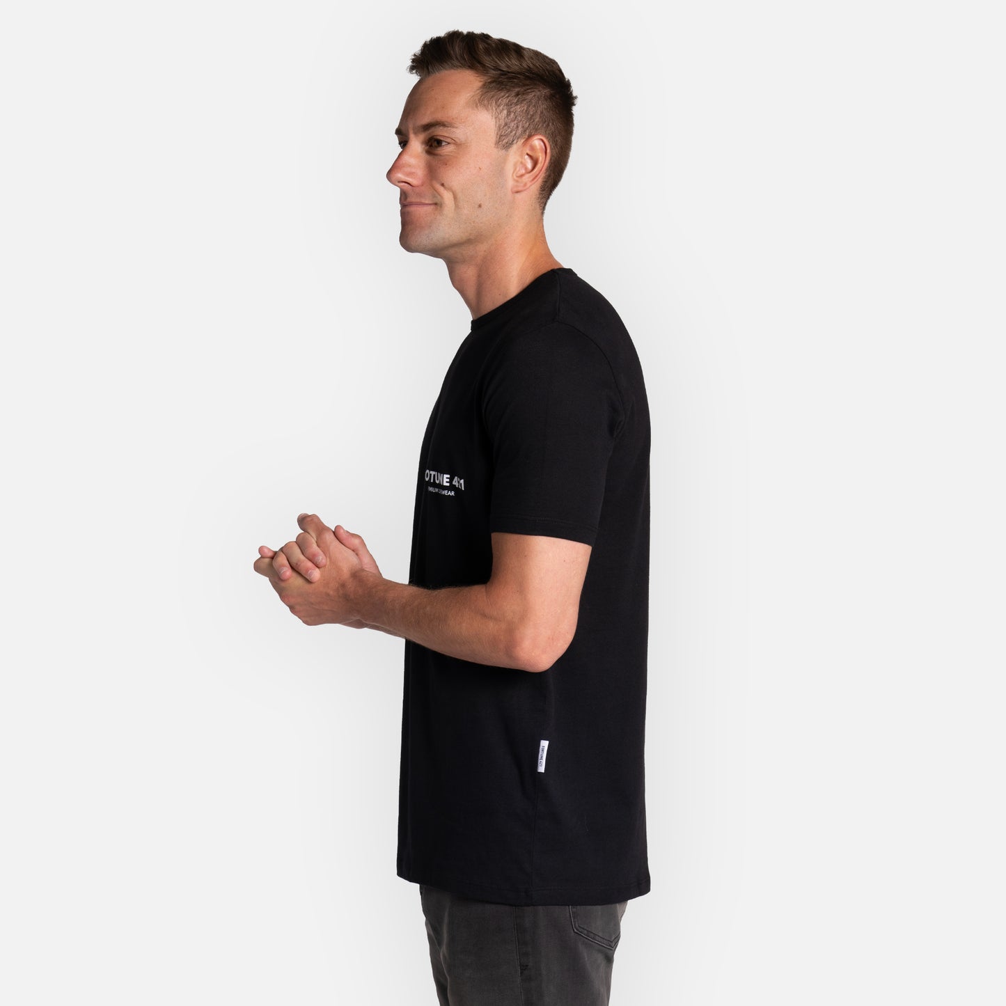 Brand Tee Classic Hem - Black