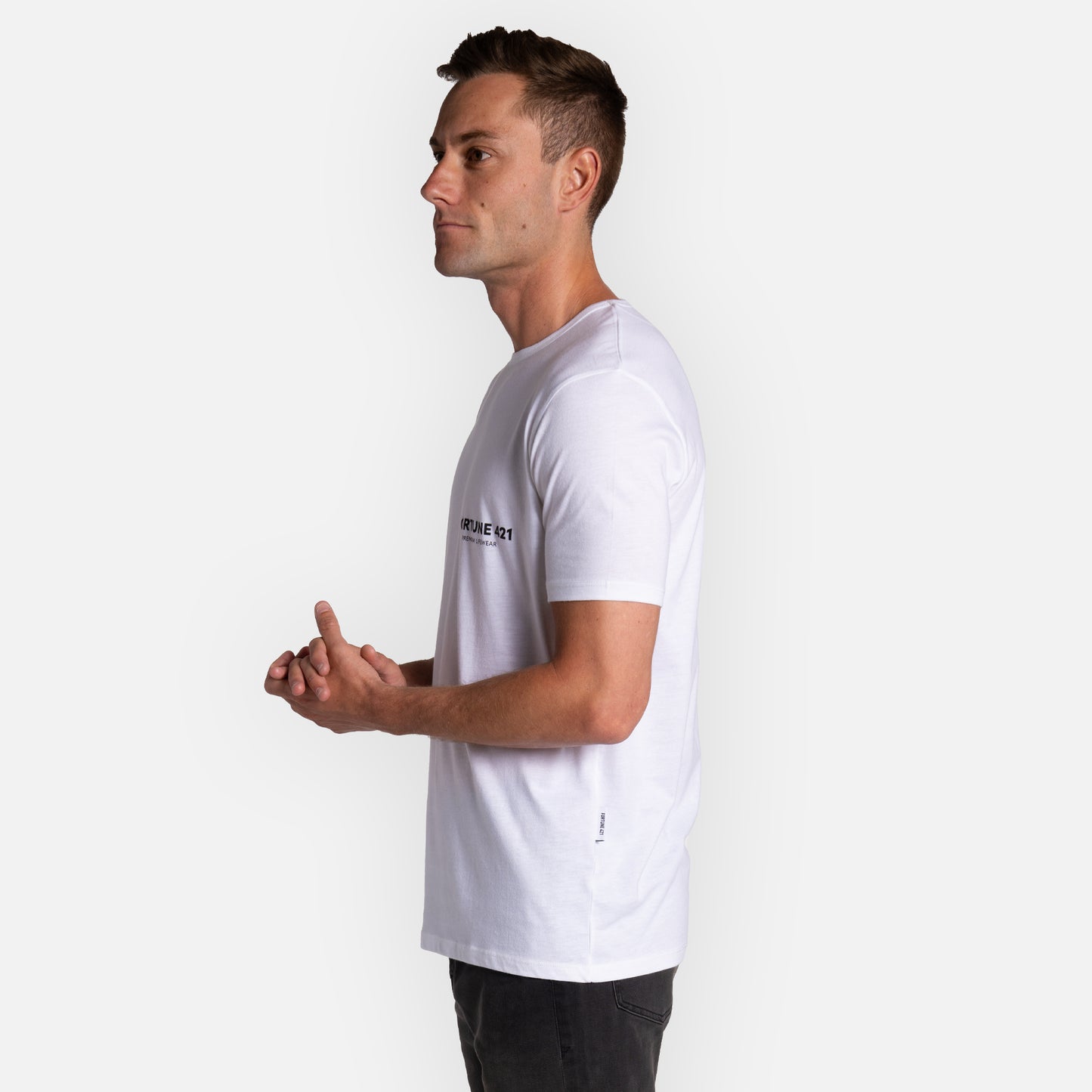 Brand Tee Classic Hem - White