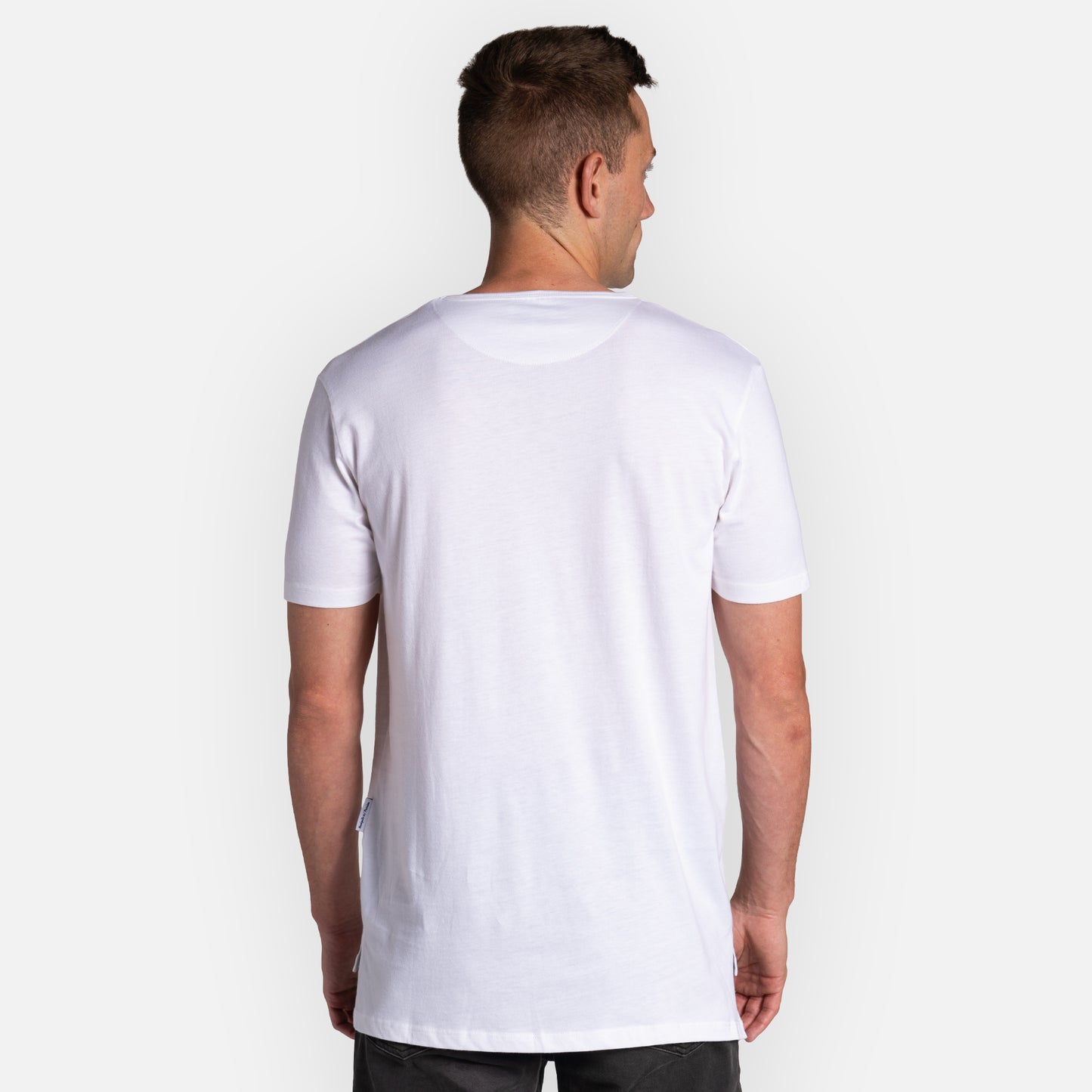 Character Tee Split Hem - White