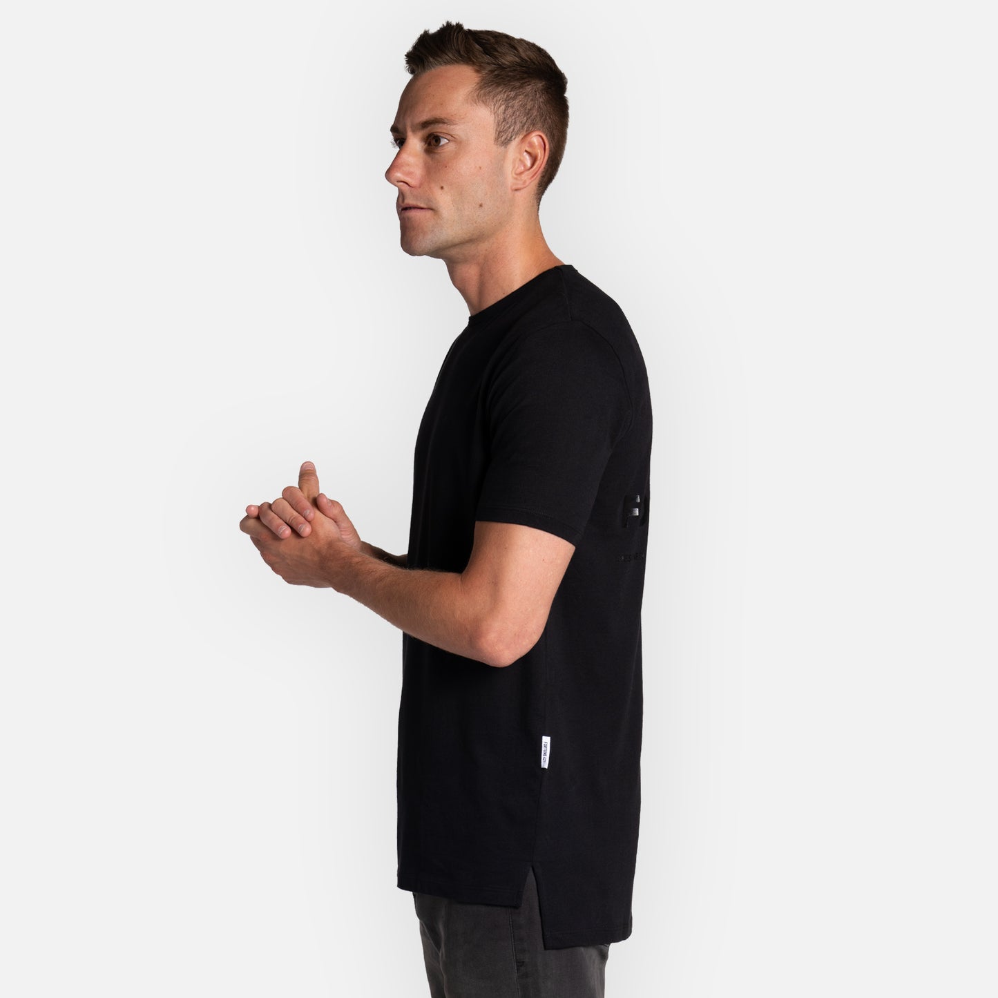 Create Tee Split Hem - Black