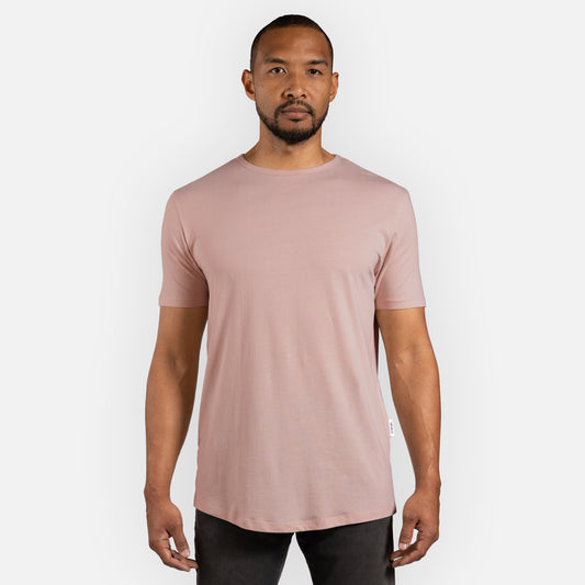 Signature Tee Curved Hem - Flamingo