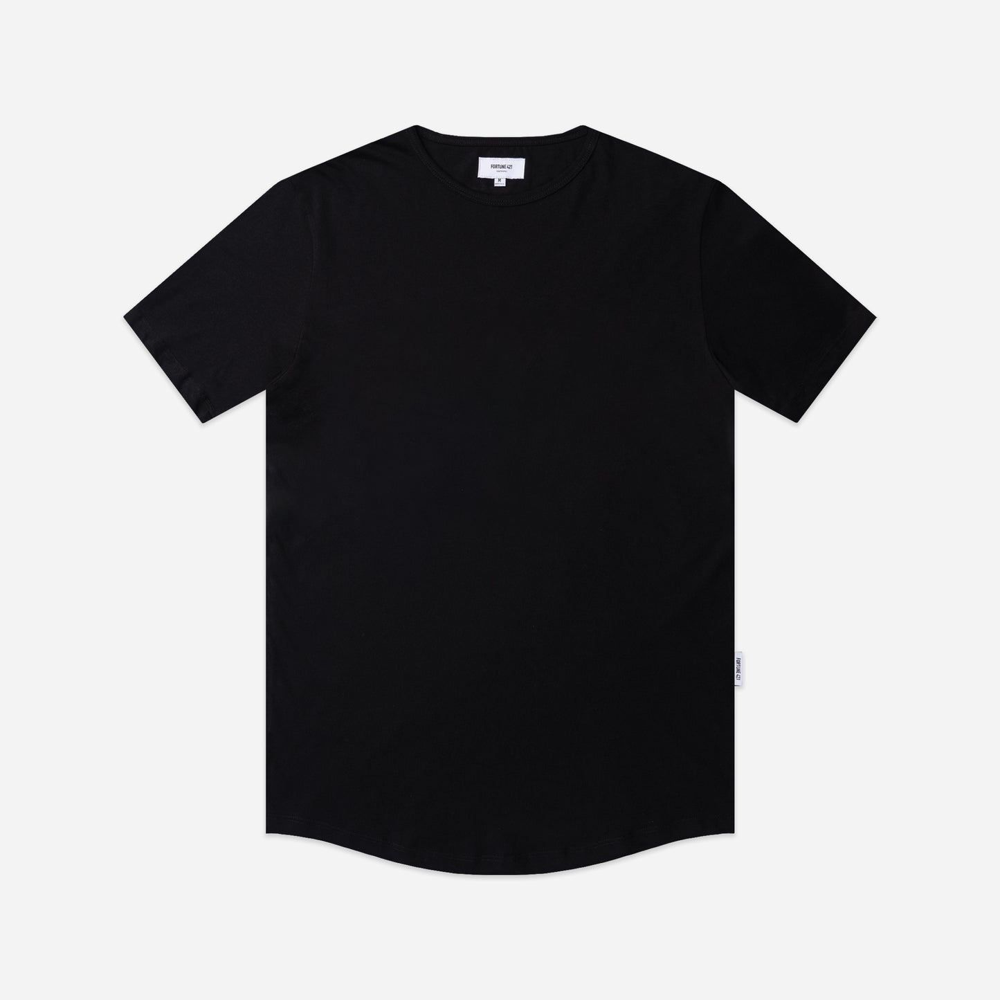 Season Tee Curved Hem - Black