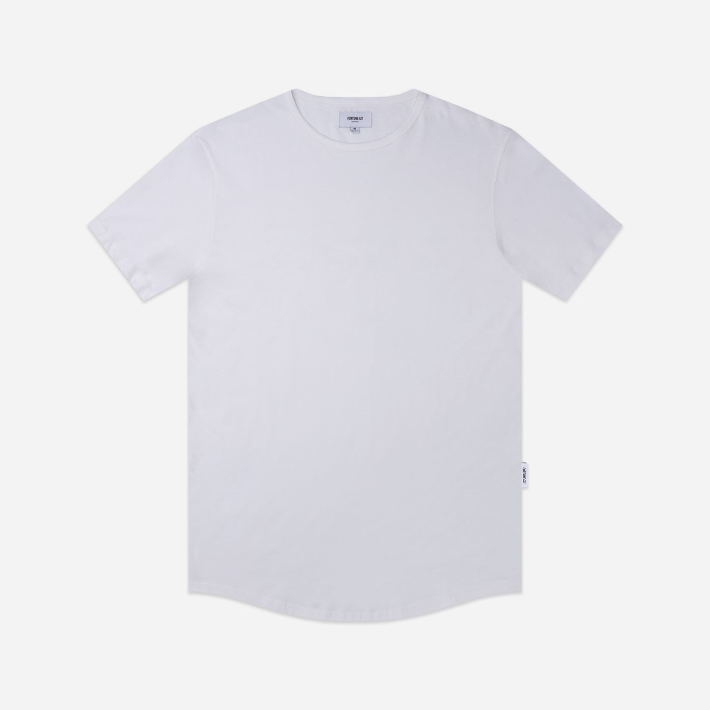 Season Tee Curved Hem - White