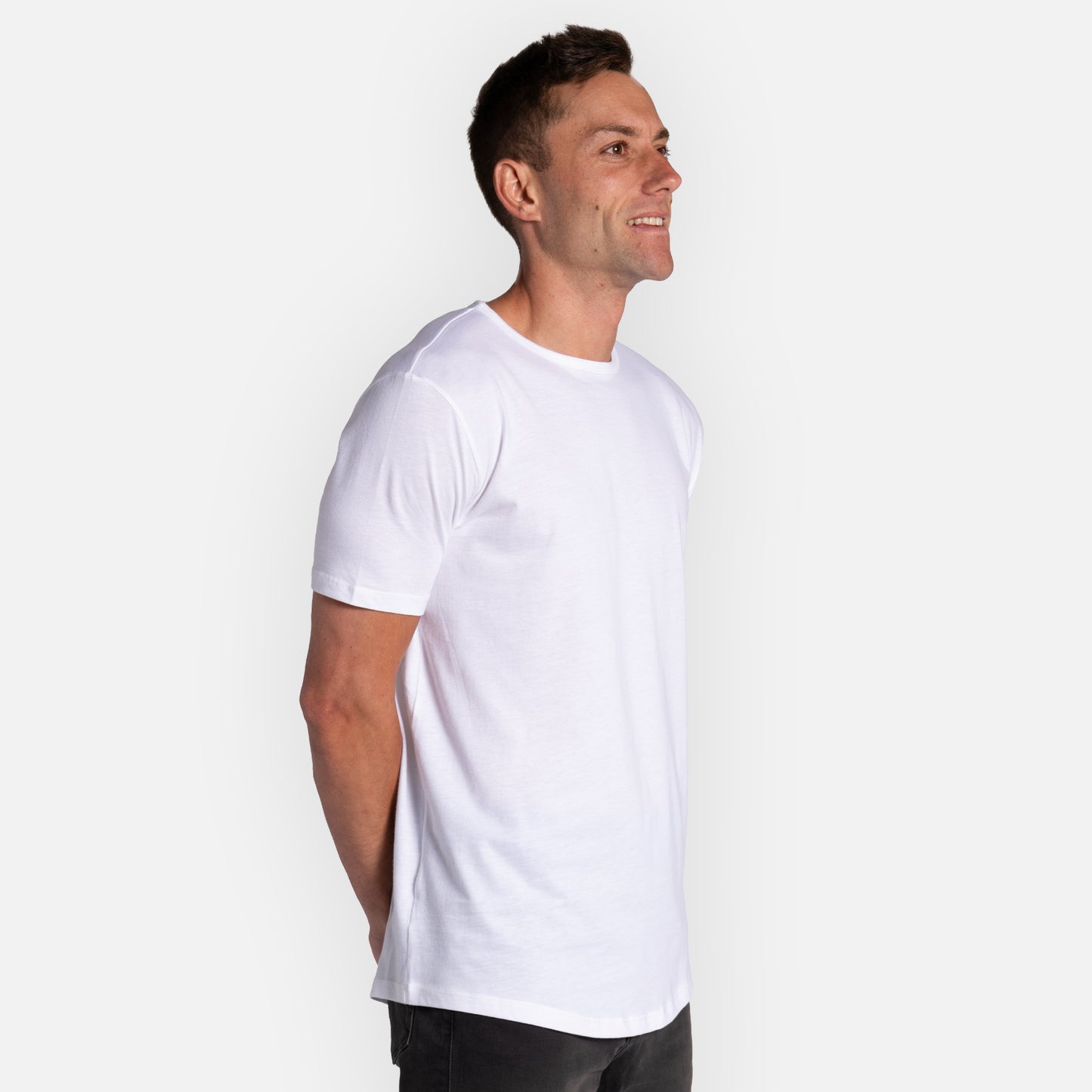 Season Tee Curved Hem - White