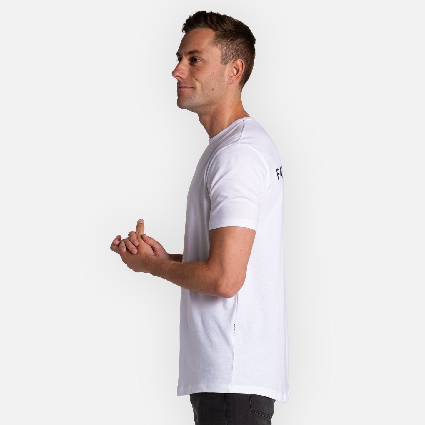 Season Tee Curved Hem - White