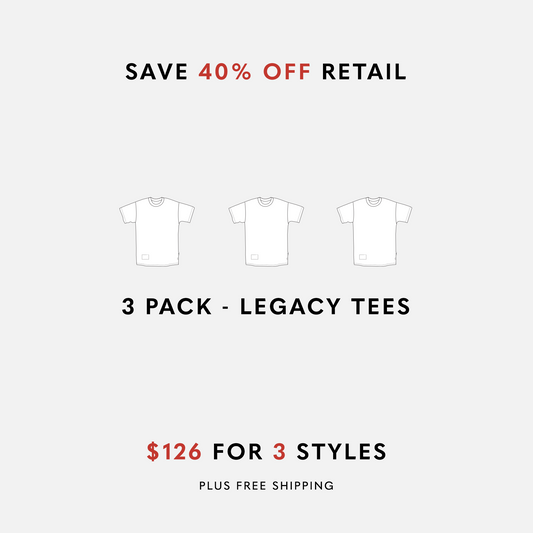 Legacy Tee Bundle - Custom 3 Pack