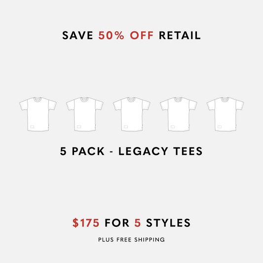Legacy Tee Bundle - Custom 5 Pack
