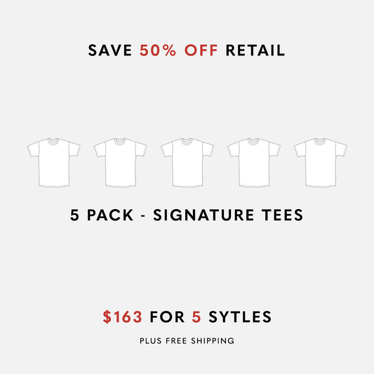 Signature Tee Bundle - Custom 5 Pack