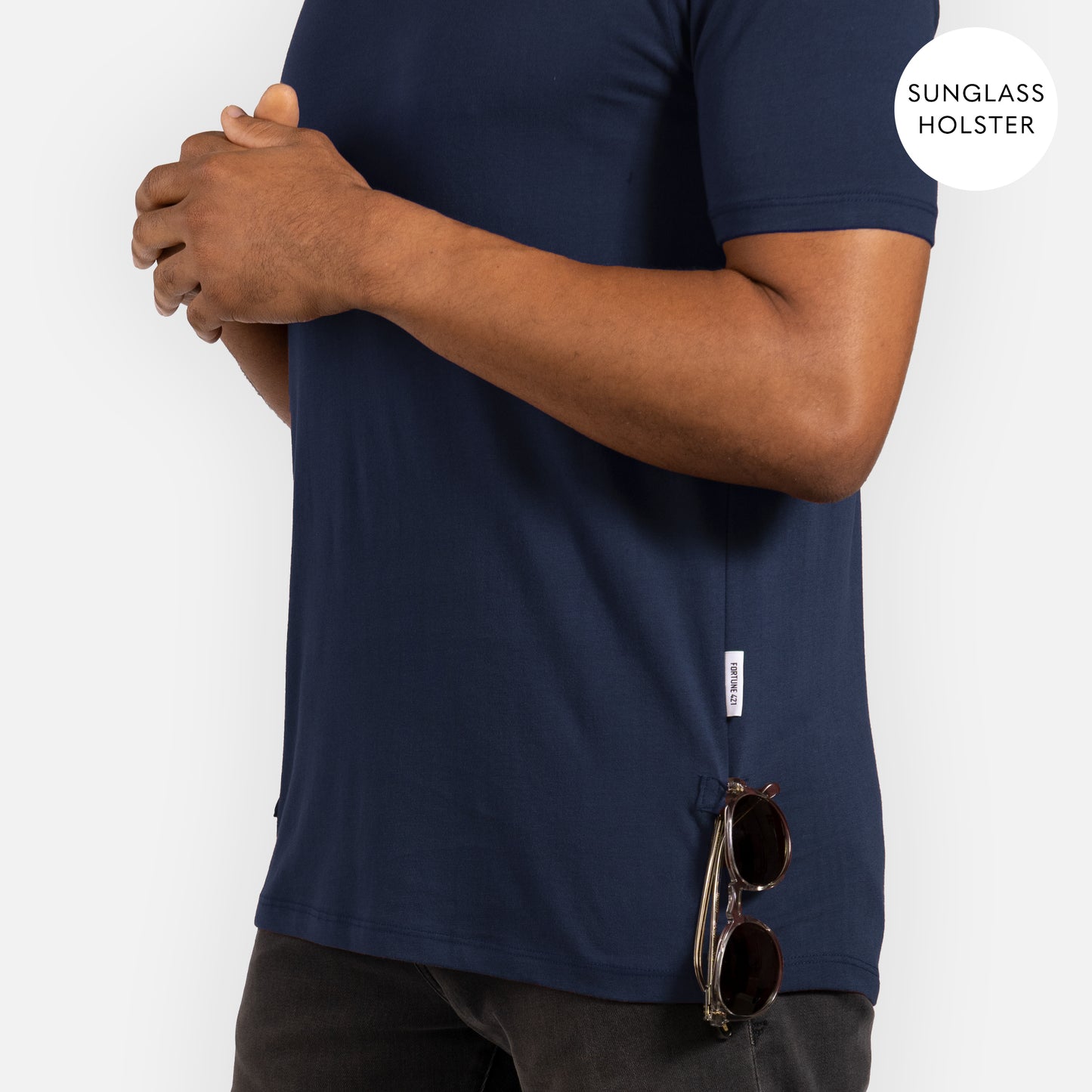 Legacy Tee Curved Hem - Navy