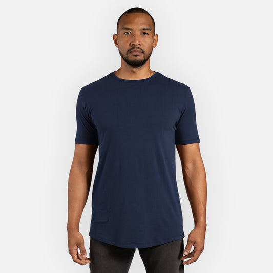 Legacy Tee Curved Hem - Navy