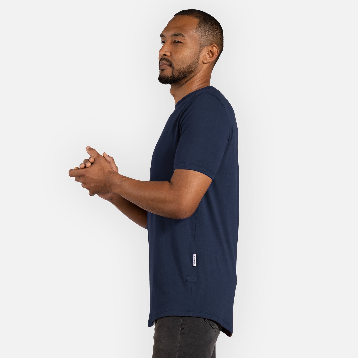 Legacy Tee Curved Hem - Navy