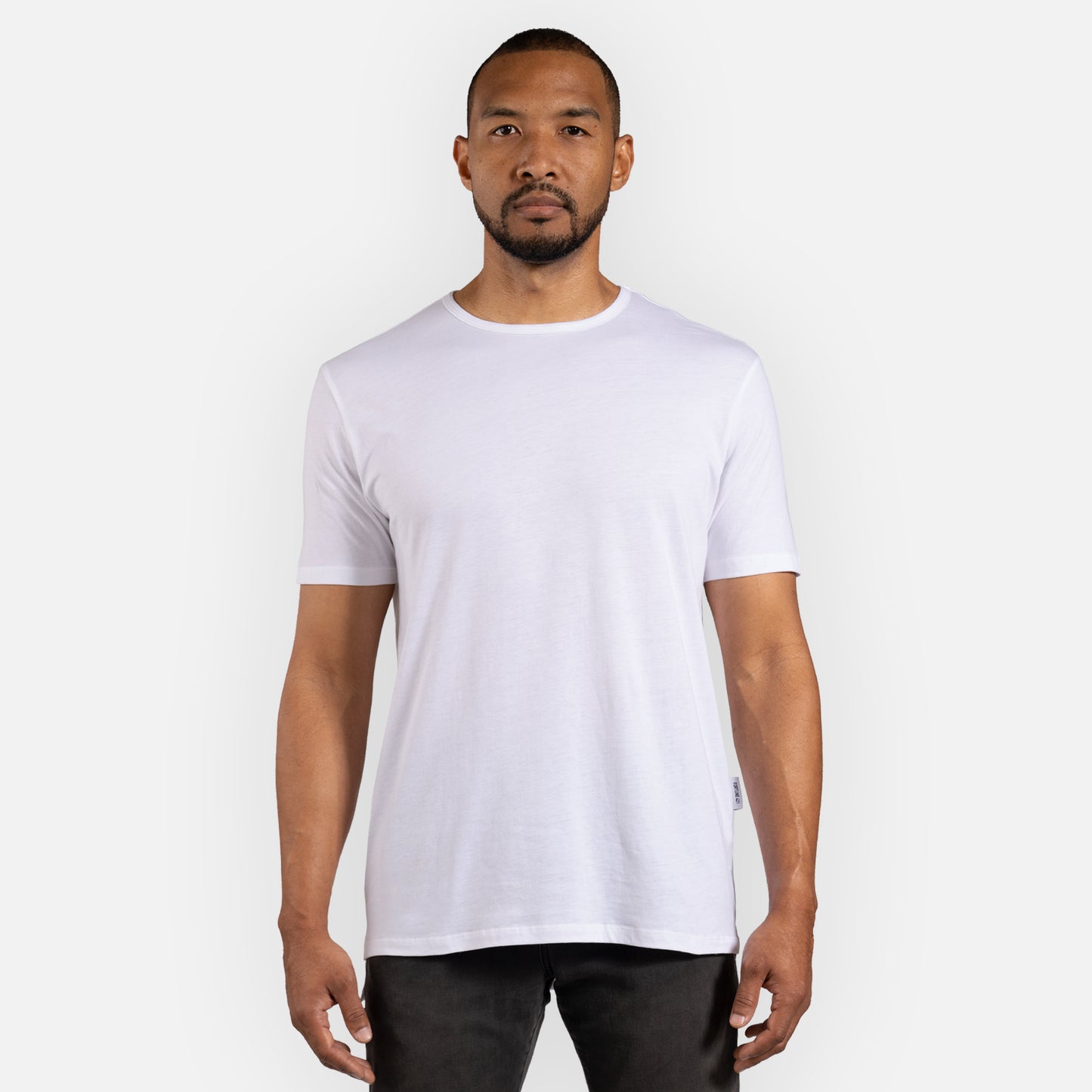 Signature Tee Split Hem - White