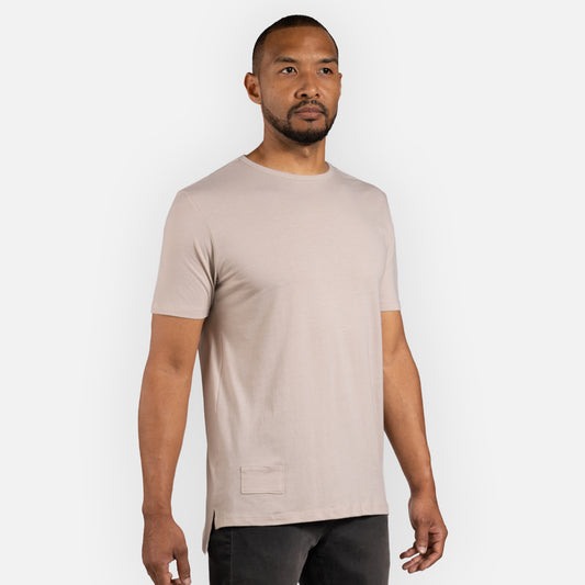 Legacy Tee Split Hem - Sand