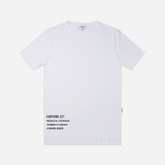 Character Tee Split Hem - White