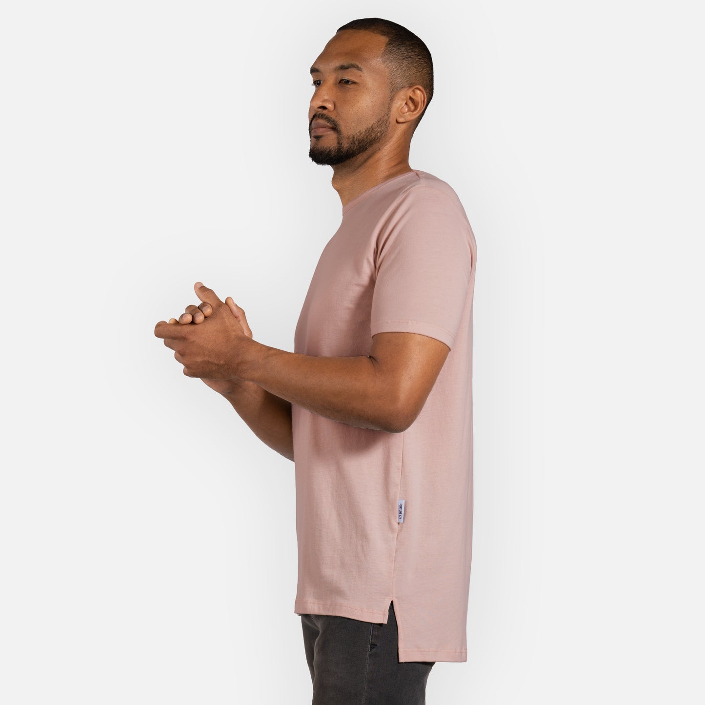 Signature Tee Split Hem - Flamingo