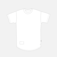 M / White / Curved Hem