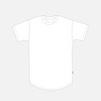 M / White / Curved Hem