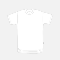 M / White / Split Hem